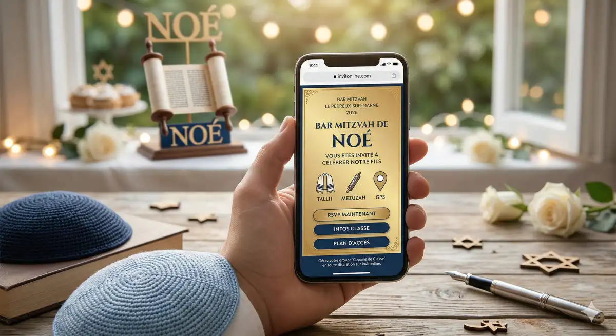 invitation barmitsva enfants invités à la fête